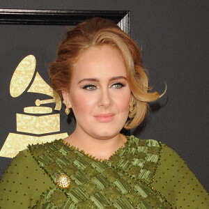 Adele à la 59ème soirée annuelle des Grammy Awards au théâtre Microsoft à Los Angeles, le 12 février 2017