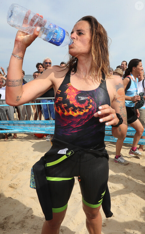 Exclusif - Laure Manaudou - La championne de natation L.Manaudou organise et lance la 1er édition de sa course, la "Swimrun" à Arcachon, France, le 23 juin 2019. Maintenant organisatrice de course avec son amie C.Gauzet, ancienne candidate de l'émission Koh-Lanta. Cette première édition de course et de nage était composée de 12 kilomètres de course dans le sable et 3 kilomètres de nage en mer. © Patrick Bernard/Bestimage