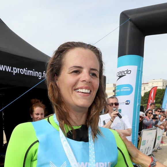 Exclusif - Laure Manaudou - La championne de natation L.Manaudou organise et lance la 1er édition de sa course, la "Swimrun" à Arcachon, France, le 23 juin 2019. Maintenant organisatrice de course avec son amie C.Gauzet, ancienne candidate de l'émission Koh-Lanta. Cette première édition de course et de nage était composée de 12 kilomètres de course dans le sable et 3 kilomètres de nage en mer. © Patrick Bernard/Bestimage