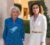 Camilla Parker Bowles, duchesse de Cornouailles, et la reine Rania de Jordanie - Le prince de Galles et sa femme la duchesse de Cornouailles sont reçus au palais Al Husseiniya à Amman par le roi et la reine de Jordanie, à l'occasion de leur visite officielle en Jordanie. Le 16 novembre 2021