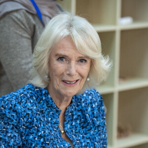 Camilla Parker Bowles, duchesse de Cornouailles, en visite au centre "Queen Rania Family and Children" à Amman. Le 16 novembre 2021