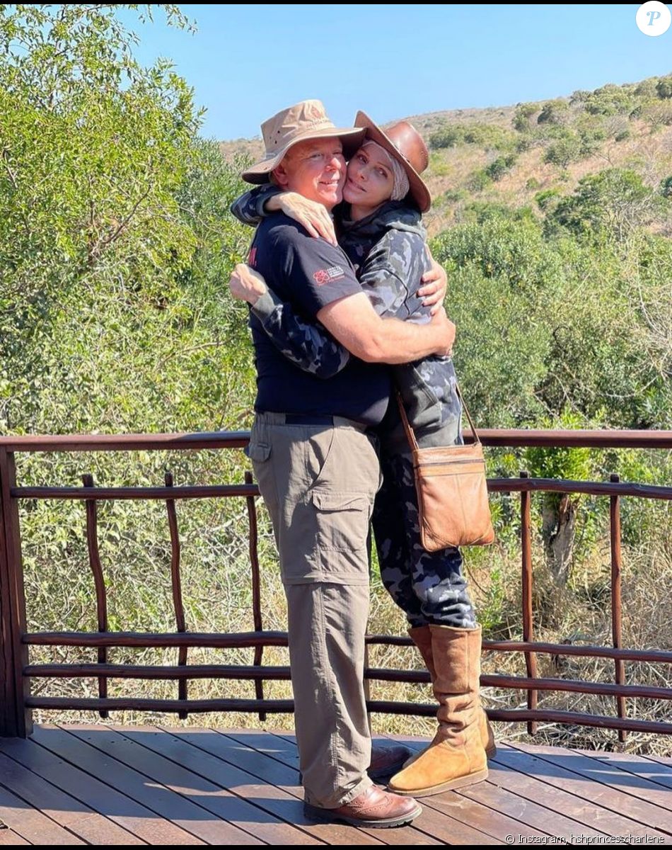 Charlene et Albert de Monaco lors de leurs retrouvailles en Afrique du Sud. Le 25 août 2021.