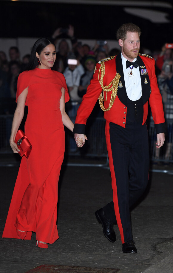 Le prince Harry, duc de Sussex, et Meghan Markle, duchesse de Sussex assistent au festival de musique de Mountbatten au Royal Albert Hall de Londres, Royaume Uni, le 7 mars 2020. 