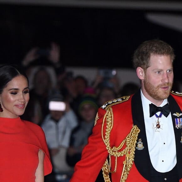 Le prince Harry, duc de Sussex, et Meghan Markle, duchesse de Sussex assistent au festival de musique de Mountbatten au Royal Albert Hall de Londres, Royaume Uni, le 7 mars 2020. 