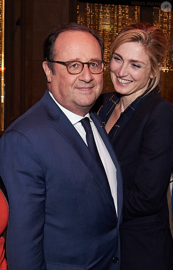 Semi-Exclusif - François Hollande et sa compagne Julie Gayet - After-party de la saison 3 de la série "10 pour cent" au Montana à Paris le 25 Avril 2018