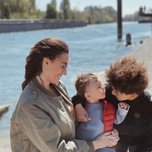 Rachel Legrain-Trapani avec ses fils Gianni et Andrea, photo Instagram du 25 avril 2021