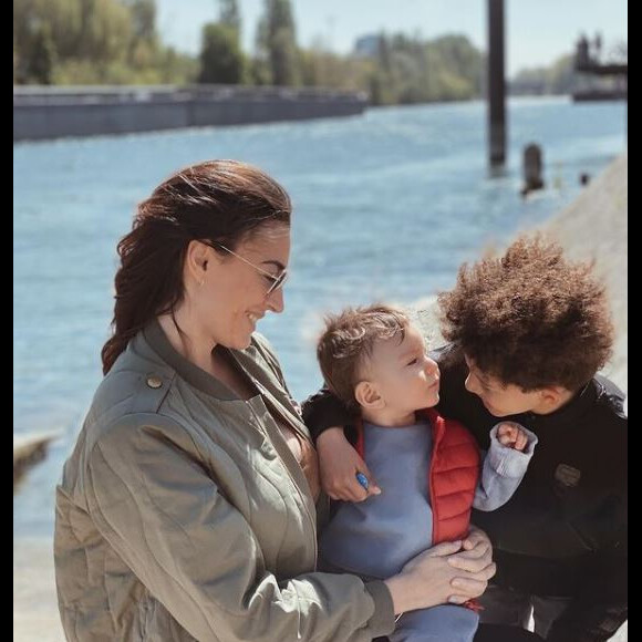 Rachel Legrain-Trapani avec ses fils Gianni et Andrea, photo Instagram du 25 avril 2021