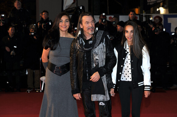 Florent Pagny, sa femme Azucena et leur fille Aël - 15e edition des NRJ Music Awards au Palais des Festivals à Cannes. Le 14 décembre 2013.