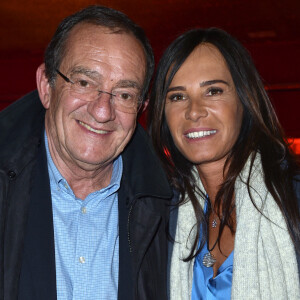 Exclusif - Jean-Pierre Pernaut et sa femme Nathalie Marquay - Les célébrités assistent au One Woman Show de l'humoriste E.Poux "Le syndrome du Playmobil" au Casino de Paris, France, le 15 avril 2019. © Giancarlo Gorassini/Bestimage