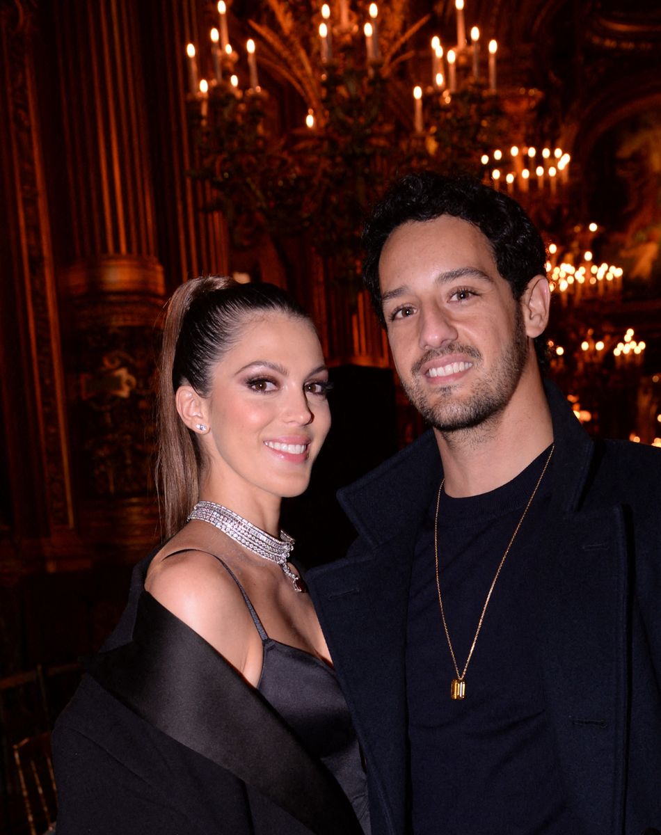 Exclusif - Iris Mittenaere et son compagnon Diego El Glaoui - Dîner Etam après le défilé Etam Live Show 2021 à l'Opéra Garnier à Paris, le 4 octobre 2021. © Rachid Bellak / Bestimage