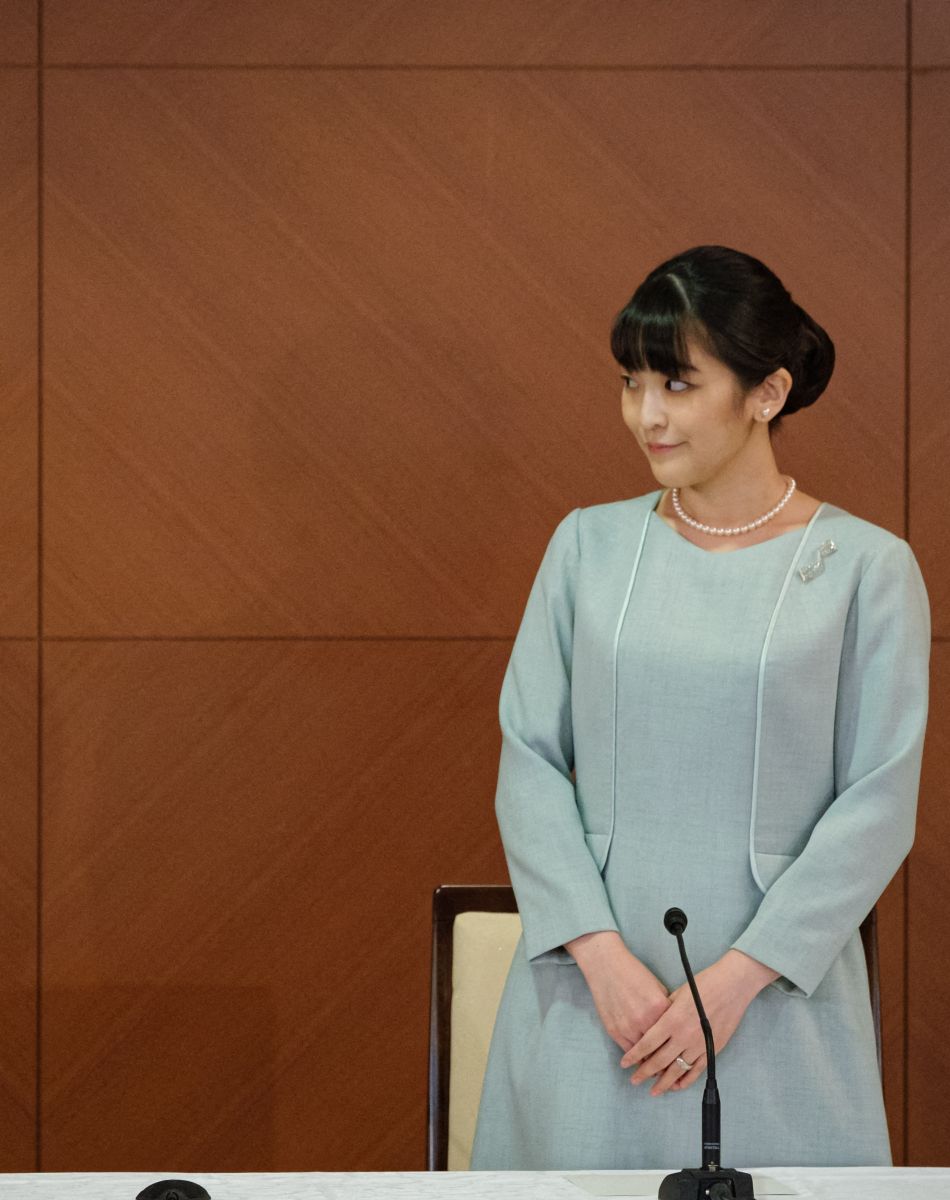 La princesse Mako, nièce de l'empereur du Japon, donne une conférence de presse pour annoncer son mariage avec Kei Komuro au Grand Arc Hotel à Tokyo