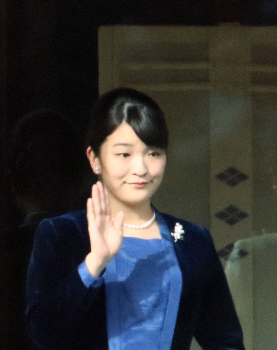 La princesse du Japon Mako et la princesse du Japon Kako - La famille impériale nippone lors des voeux du Nouvel An au Palais impérial de Tokyo, Japon, le 2 janvier 2020.
