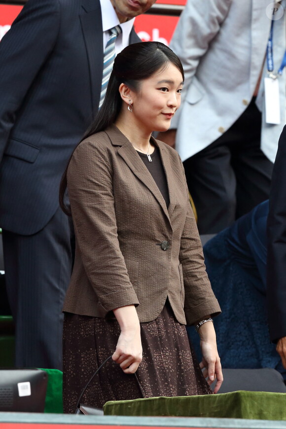 La princesse Mako d'Akishino assiste à l'Open de Tennis du Japon le 8 octobre 2017.