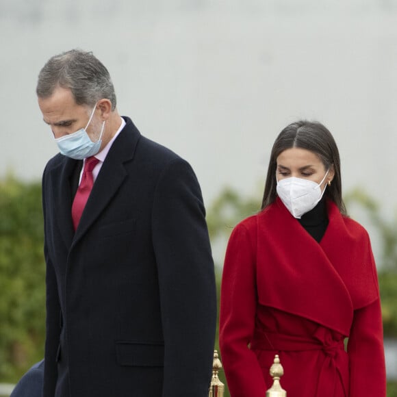 Le roi Felipe VI et la reine Letizia d'Espagne, s'apprêtent à partir en visite d'Etat en Suède, sur l'invitation du roi de Suède, pour souligner et renforcer les relations bilatérales entre les deux pays. Madrid. Le 23 novembre 2021.