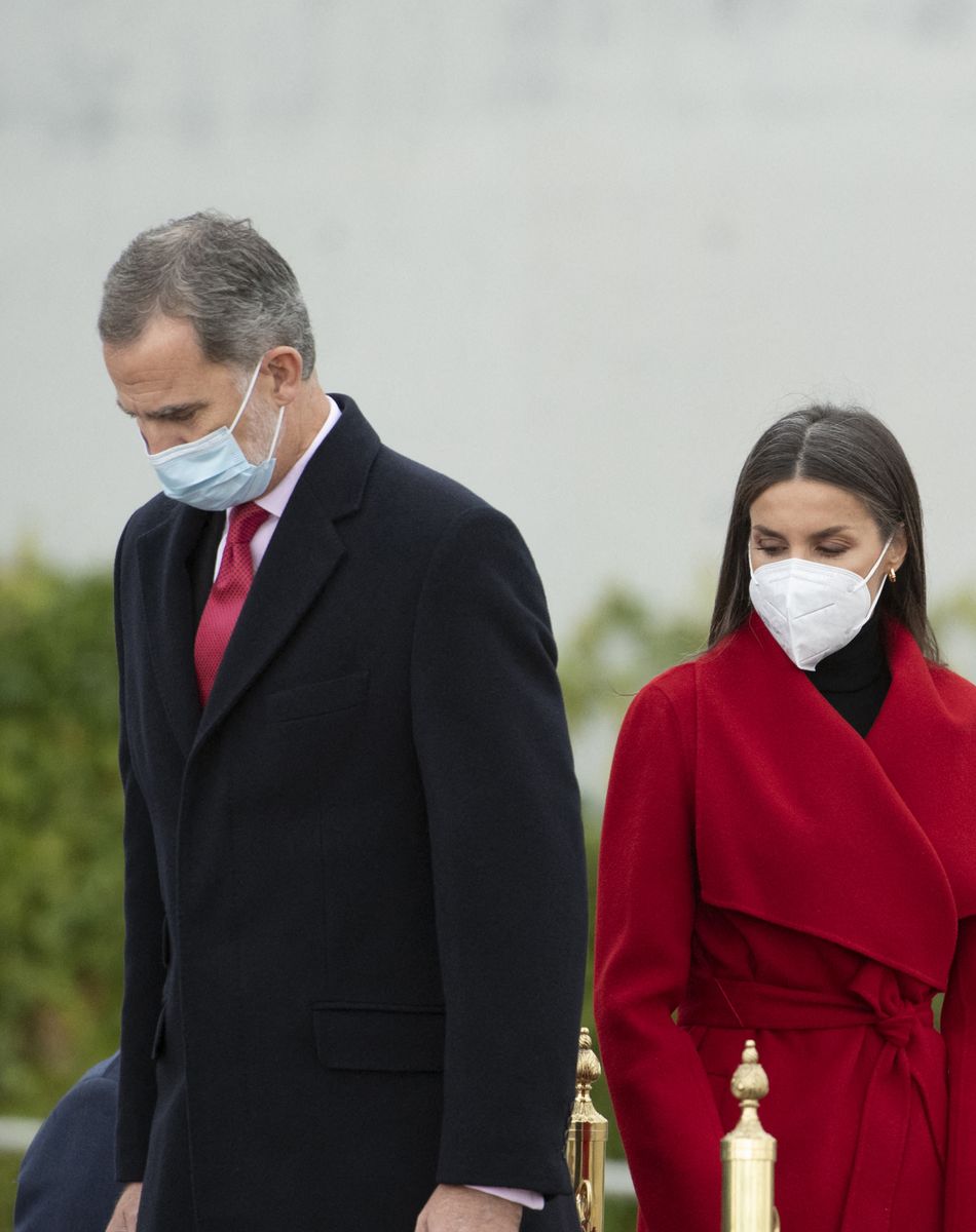 Le roi Felipe VI et la reine Letizia d'Espagne, s'apprêtent à partir en visite d'Etat en Suède, sur l'invitation du roi de Suède, pour souligner et renforcer les relations bilatérales entre les deux pays. Madrid. Le 23 novembre 2021.