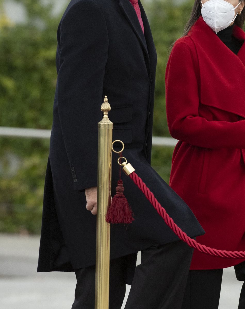Le roi Felipe VI et la reine Letizia d'Espagne, s'apprêtent à partir en visite d'Etat en Suède, sur l'invitation du roi de Suède, pour souligner et renforcer les relations bilatérales entre les deux pays. Madrid. Le 23 novembre 2021.