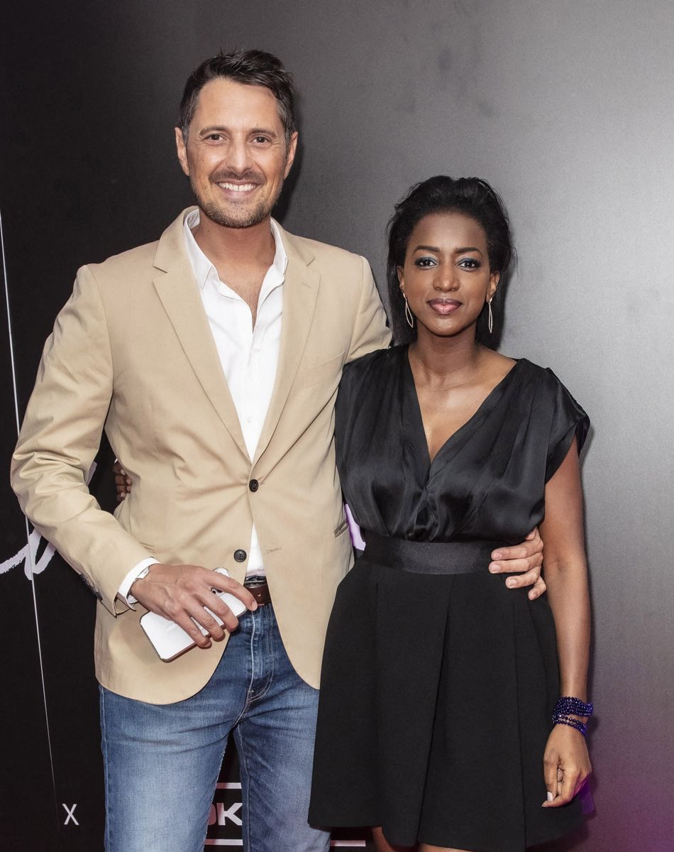 Exclusif - Vincent Cerutti et Hapsatou Sy - Le Grand Dîner du 14 juillet, sur le rooftop de l'hôtel Pullman Tour Eiffel à Paris, France, le 14 juillet 2021. © Jack Tribeca/Bestimage