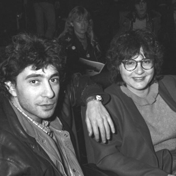 Josiane Balasko et son mari Philippe Berry - Le chanteur Renaud (Renaud Séchan) en concert à l'Olympia, son premier, à Paris. Le 28 janvier 1982 © Jean-Claude Woestelandt / Bestimage