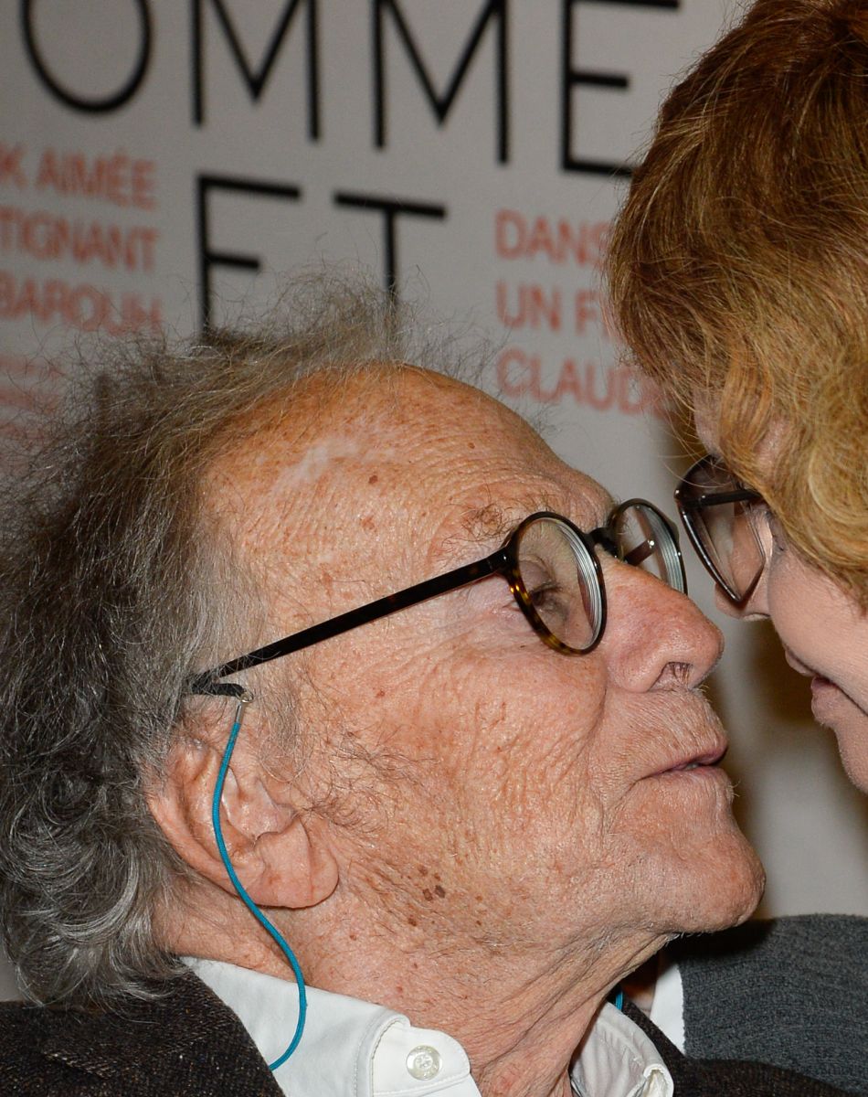 Jean-Louis Trintignant et Nadine Trintignant - People à la projection du film "Un homme et une femme" en version restaurée, pour fêter les 50 ans du film ainsi que les 13 ans de Sophie Dulac Distribution au cinéma L'Arlequin, à Paris, le 6 novembre 2016. © Coadic Guirec/Bestimage
