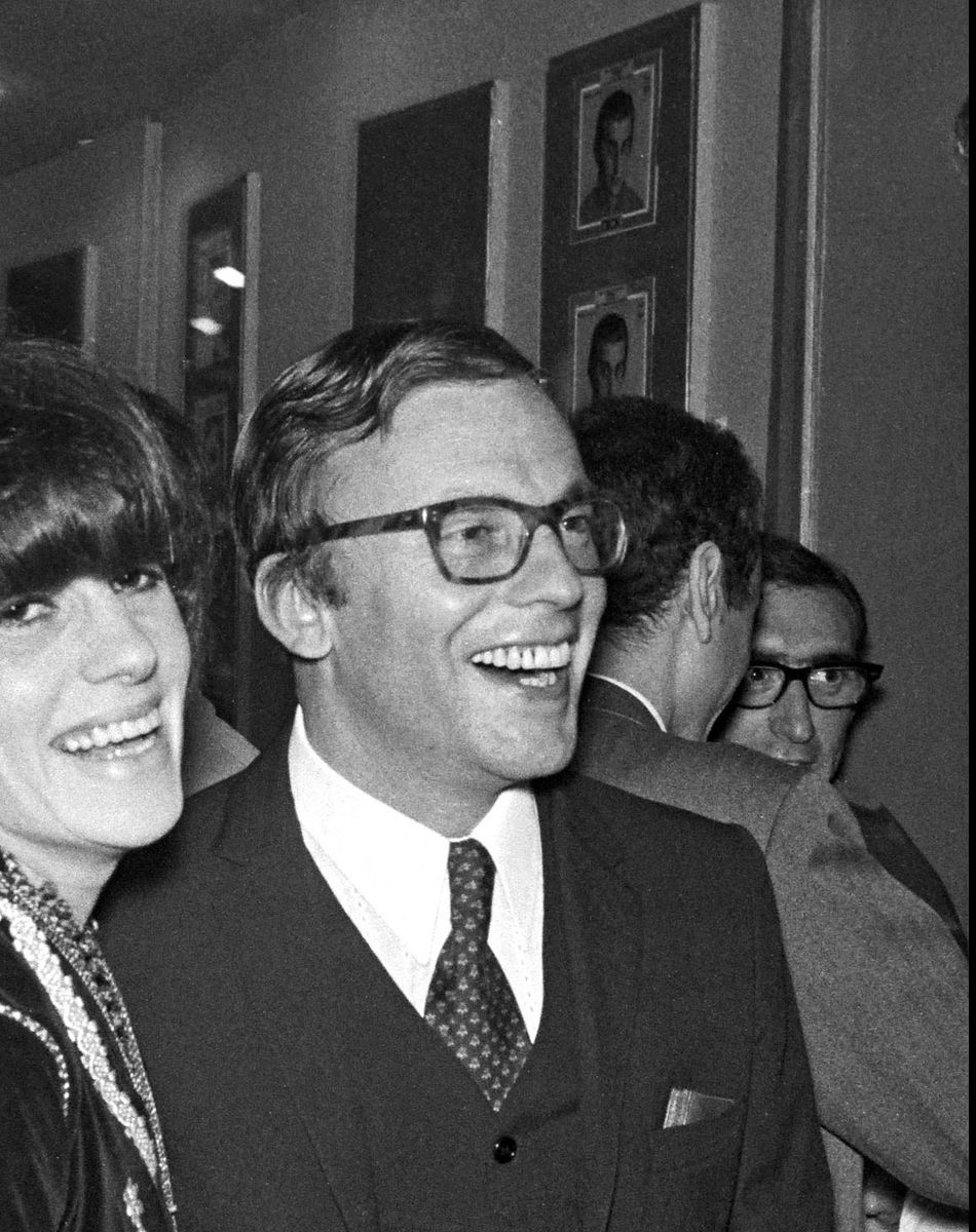 Jean-Louis Trintignant et sa femme Nadine à l'Olympia en 1968.
