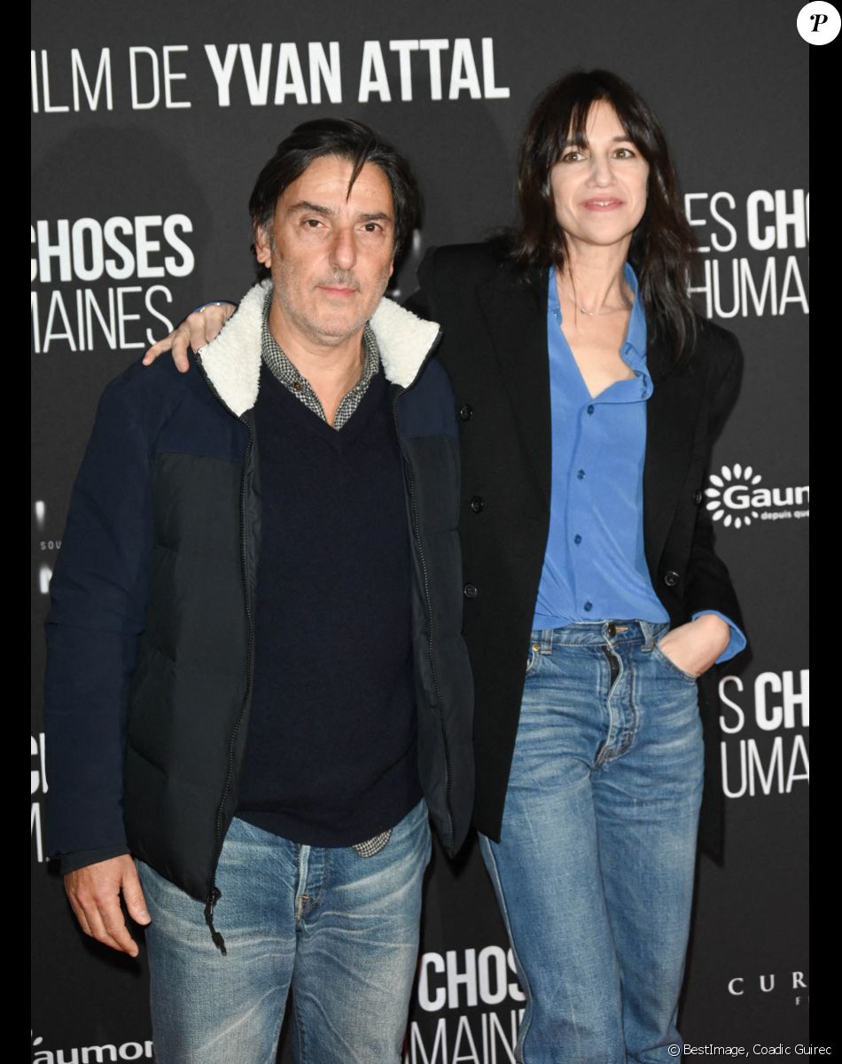Yvan Attal et sa compagne Charlotte Gainsbourg - Avant-première du film "Les Choses Humaines" au cinéma UGC Normandie à Paris. © Coadic Guirec/Bestimage