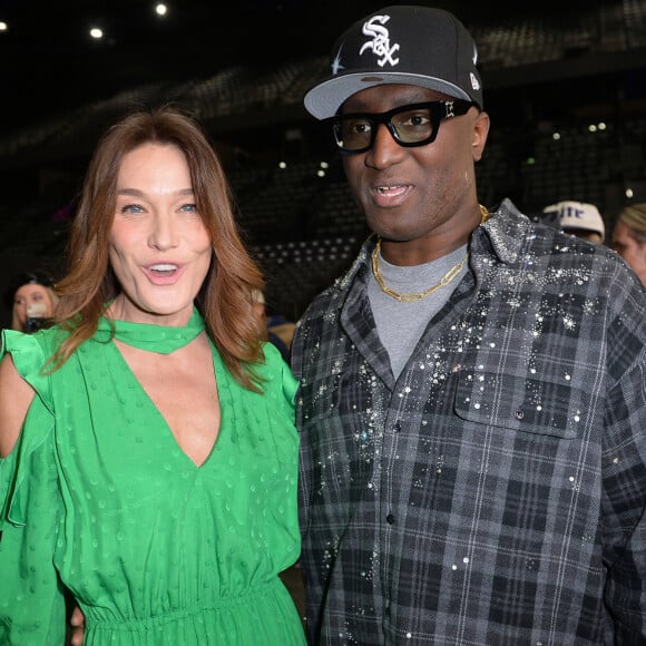 Carla Bruni-Sarkozy et Virgil Abloh - Défilé de mode prêt-à-porter "Off-White" automne-hiver à Paris. © Veeren-Clovis/bestimage