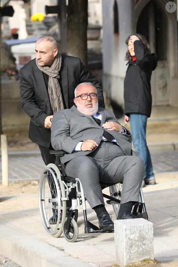 Dominique Farrugia - Obsèques du journaliste, animateur de télévision et animateur de radio français Philippe Gildas en la salle de la Coupole au crématorium du cimetière du Père-Lachaise à Paris, France, le 5 novembre 2018.