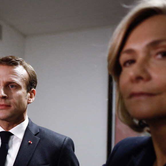Emmanuel Macron, président de la République, Valérie Pécresse - Inauguration du centre européen du Judaïsme à Paris