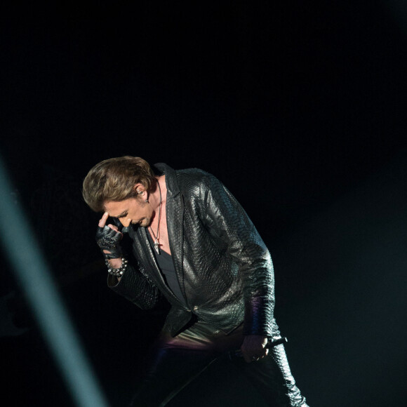 Exclusif - Premier concert de la tournee "Born Rocker Tour" de Johnny Hallyday au POPB de Bercy a Paris. Le 14 juin 2013