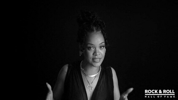Rihanna - Les célébrités dans une vidéo félicitant Jay-Z pour son introduction dans le Rock & Roll Hall of Fame. New York, le 21 novembre 2021. 