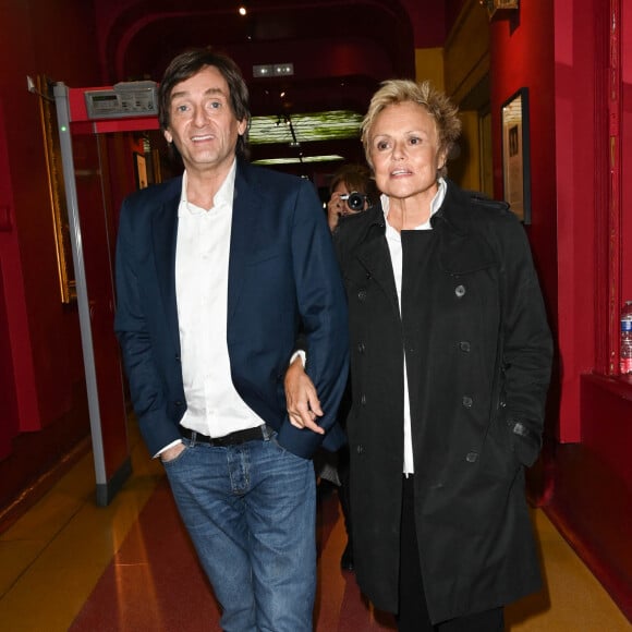 Pierre Palmade et Muriel Robin - Inauguration de la statue de cire de "Muriel Robin et Pierre Palmade" au musée Grévin à Paris le 25 octobre 2021. © Coadic Guirec/Bestimage