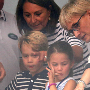 Le prince George et la princesse Charlotte de Cambridge - Le duc et la duchesse de Cambridge à la remise de prix de la régate King's Cup à Cowes le 8 août 2019.