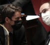 Gabriel Attal, Porte-parole du Gouvernement et le premier ministre, Jean Castex - Séance de questions au gouvernement à l'assemblée nationale, Paris, le 6 juillet 2021. © Stéphane Lemouton / Bestimage