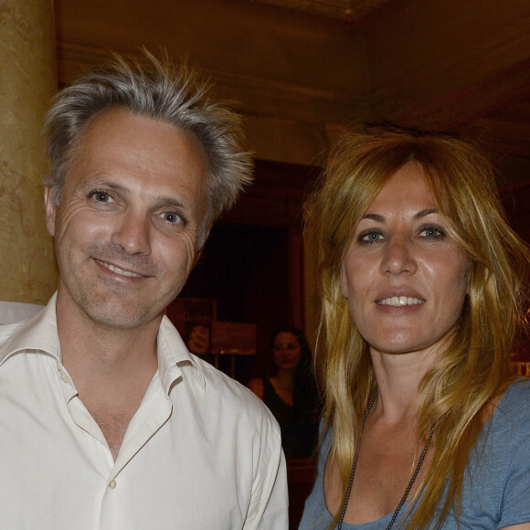 Mathilde Seigner et son compagnon Mathieu Petit - Derniere de la piece "Quadrille" au Theatre Edouard Vll a Paris le 18 juin 2013.