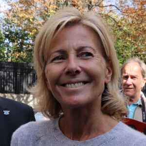 Claire Chazal - Arrivées des people pour l'enregistrement de l'émission "Vivement dimanche" à Paris le 2 octobre 2019. 