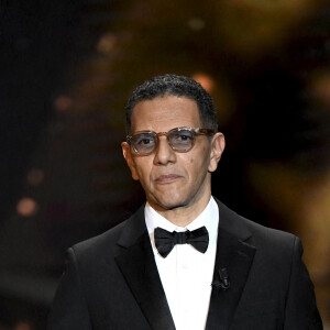 Roschdy Zem, président de la cérémonie sur scène lors de la 46ème cérémonie des César à l'Olympia à Paris le 12 mars 2021. © Bertrand Guay/ Pool / Bestimage 