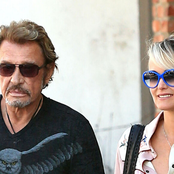 Johnny et Laeticia Hallyday font du shopping à Los Angeles le 27 Septembre 2012.
