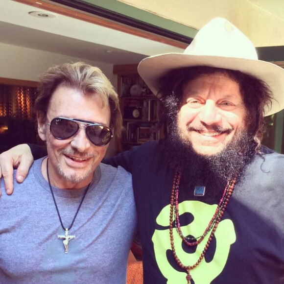 Exclusif - Johnny Hallyday avec le producteur Don Was - Photos de la collection personnelle de Johnny Hallyday données par Laeticia Hallyday