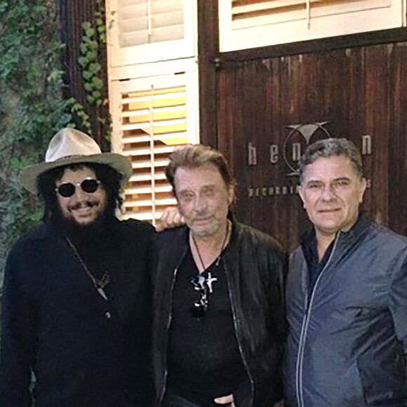 Exclusif - Le producteur Don Was, Johnny Hallyday, Thierry Chassagne - Photos de la collection personnelle de Johnny Hallyday données par Laeticia Hallyday
