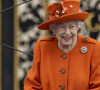 La reine Elisabeth II d'Angleterre au lancement du Queen's Baton, relais des Jeux du Commonwealth 2022, au palais de Buckingham à Londres, Royaume Uni, le 7, 2021. 