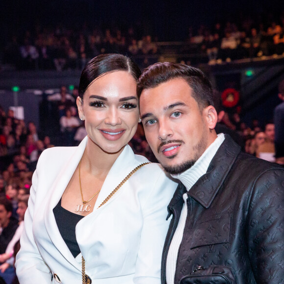 Exclusif - Jazz (JLC Family) et son mari Laurent - People au spectacle de Malik Bentalha "Encore" au Dôme de Paris - Palais des Sports à Paris. © Cyril Moreau/Bestimage