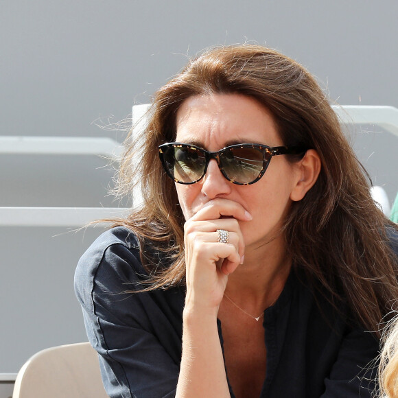 Anne-Claire Coudray dans les tribunes lors des internationaux de tennis de Roland Garros à Paris, France, le 3 juin 2019. © Jacovides-Moreau/Bestimage