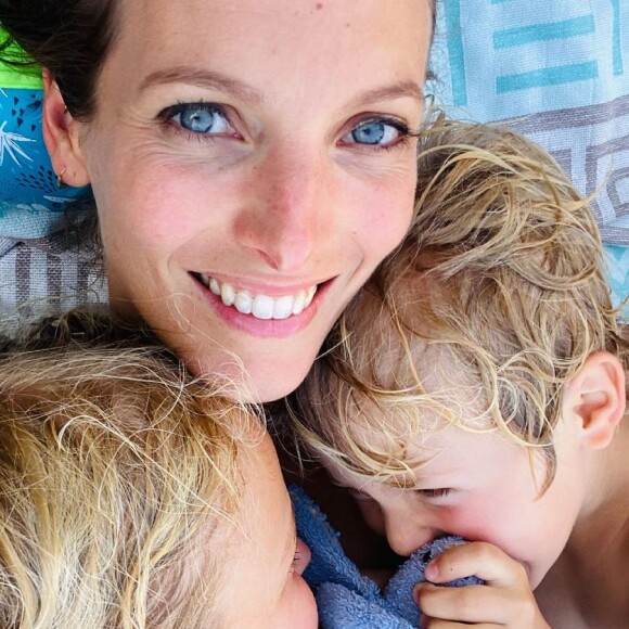 Elodie Varlet avec ses fils Marcus et Solal