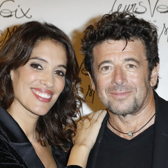 Laurie Cholewa, Patrick Bruel - Photocall de la 10ème édition du concert caritatif "Leurs voix pour l'espoir" au profit de la fondation ARCAD (Aide et recherche en Cancérologie Digestive) et la lutte contre le cancer du pancréas à l'Olympia à Paris le 11 octobre 2021. © Marc Ausset-Lacroix - Pierre Perusseau / Bestimage 