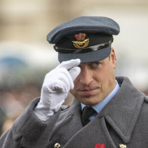 Le prince William, duc de Cambridge, et Catherine (Kate) Middleton, duchesse de Cambridge, lors du "Remembrance Sunday Service" à Londres, le 14 novembre 2021. 