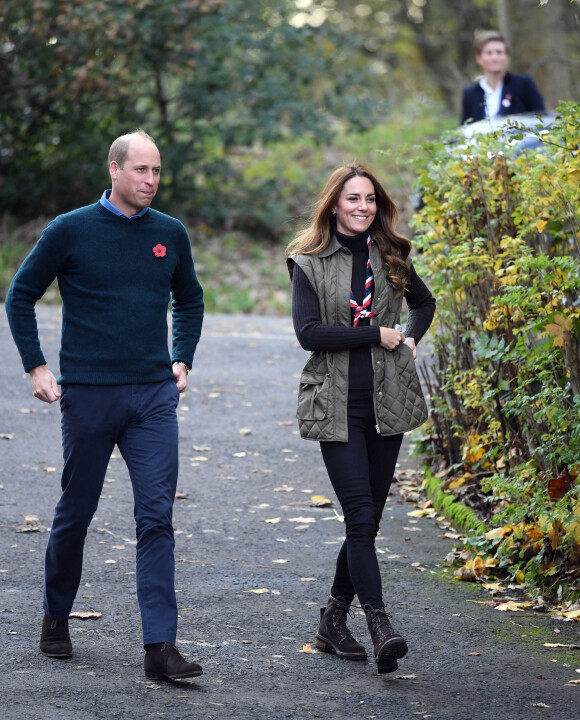 Le prince William, duc de Cambridge et Catherine (Kate) Middleton, duchesse de Cambridge célèbrent la campagne des scouts "Promise To The Planet" à Londres le 1er novembre 2021.