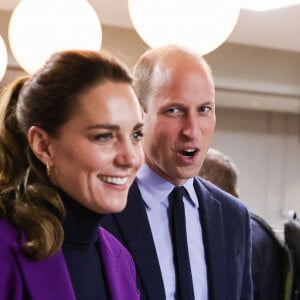 Le prince William, duc de Cambridge, et Catherine (Kate) Middleton, duchesse de Cambridge, visitent l'Université Magee de Londonderry, Irlande du Nord, Royaume Uni, où ils rencontrent des étudiants en soins infirmiers. 