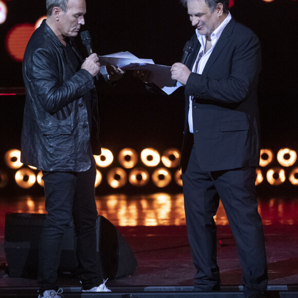 Laurent Baffie, Raphaël Mezrahi - La Nuit de la Déprime revient aux Folies Bergère, le 3 février 2020. © Pierre Perusseau / Bestimage