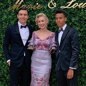 Jazmin Grace Grimaldi avec son petit ami Ian Mellencamp et son demi-frère Alexandre Coste, au mariage de son cousin Louis Ducruet. Eté 2019