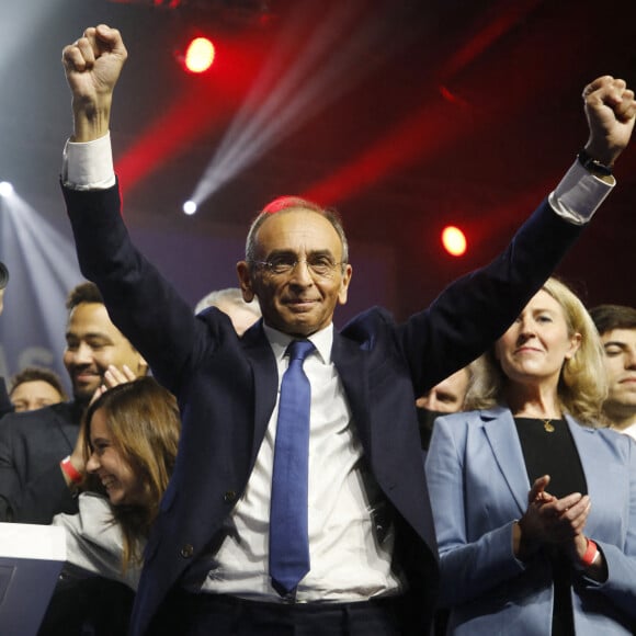 Premier meeting d'Eric Zemmour, candidat à l'élection présidentielle avec son parti "Reconquête !" à Villepinte le 5 décembre 2021.